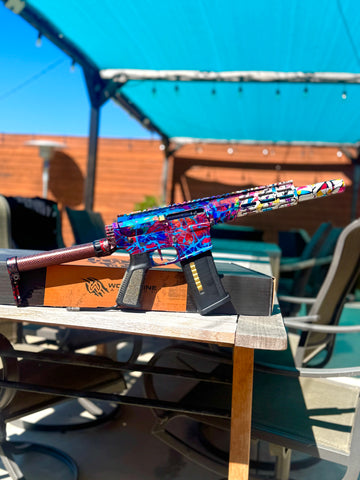 Custom Anodized Wolverine MTW billet series Tactical with drop stock