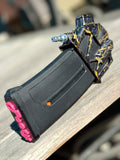 Gloss Monk M Adapter for Hi-Capa - 1 of 1 / Gold splash Marble base anodzied (Not painted!)