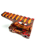 Custom 1 1/2 inch Picatinny riser - Red splash with copper marble
