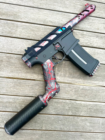 Custom 1-1 Anodized Marble with Red splash Airtac / Pooty Edge Speedsoft Airsoft Build