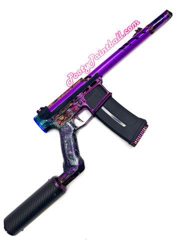 Custom 1-1 Anodized Marble with violet splash Airtac / Pooty Edge Speedsoft Airsoft Build