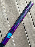 1-1 Custom Anodized SKP 155mm Aluminum upper tube - Violet splash, marble, SKP skull logo